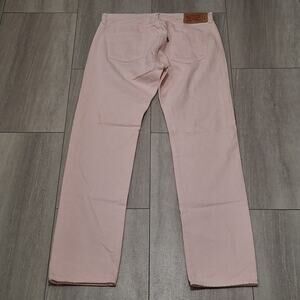 Levi's 501 '93 Straight Jeans Mens 33x34 Pink Button Fly Denim Straight Leg